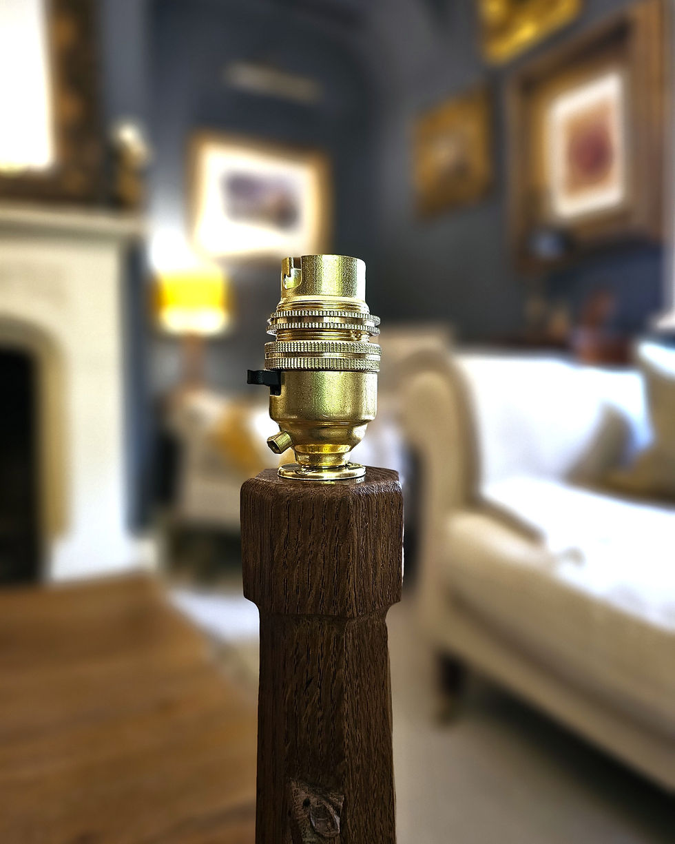 Thumbnail: Vintage Robert 'Mouseman' Thompson Table / Desk Lamp. Circa 1970.