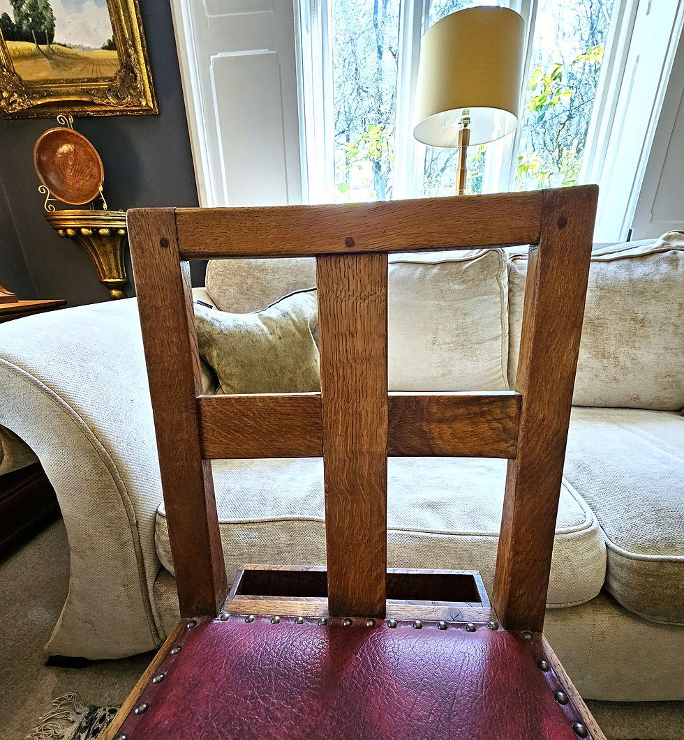 Thumbnail: Mouseman Craftsman. Wilf 'Squirrelman' Hutchinson Chapel Chair