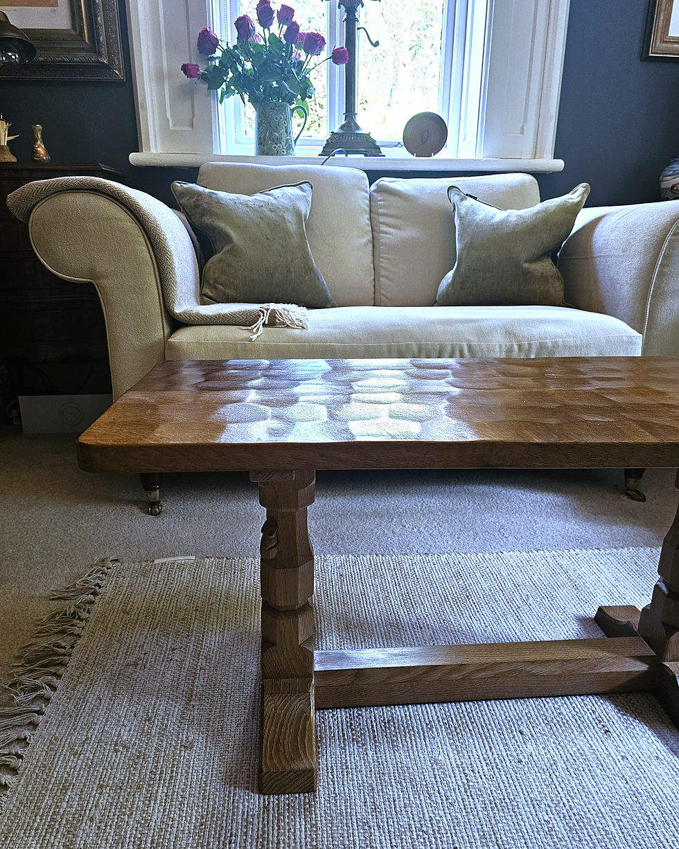 Thumbnail: Robert 'Mouseman' Thompson Refectory Oak Coffee Table.