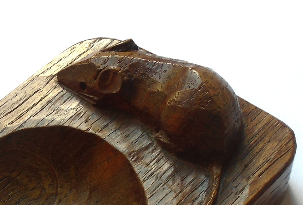 Thumbnail: Vintage Robert 'Mouseman' Thompson Dark Oak Pin Tray