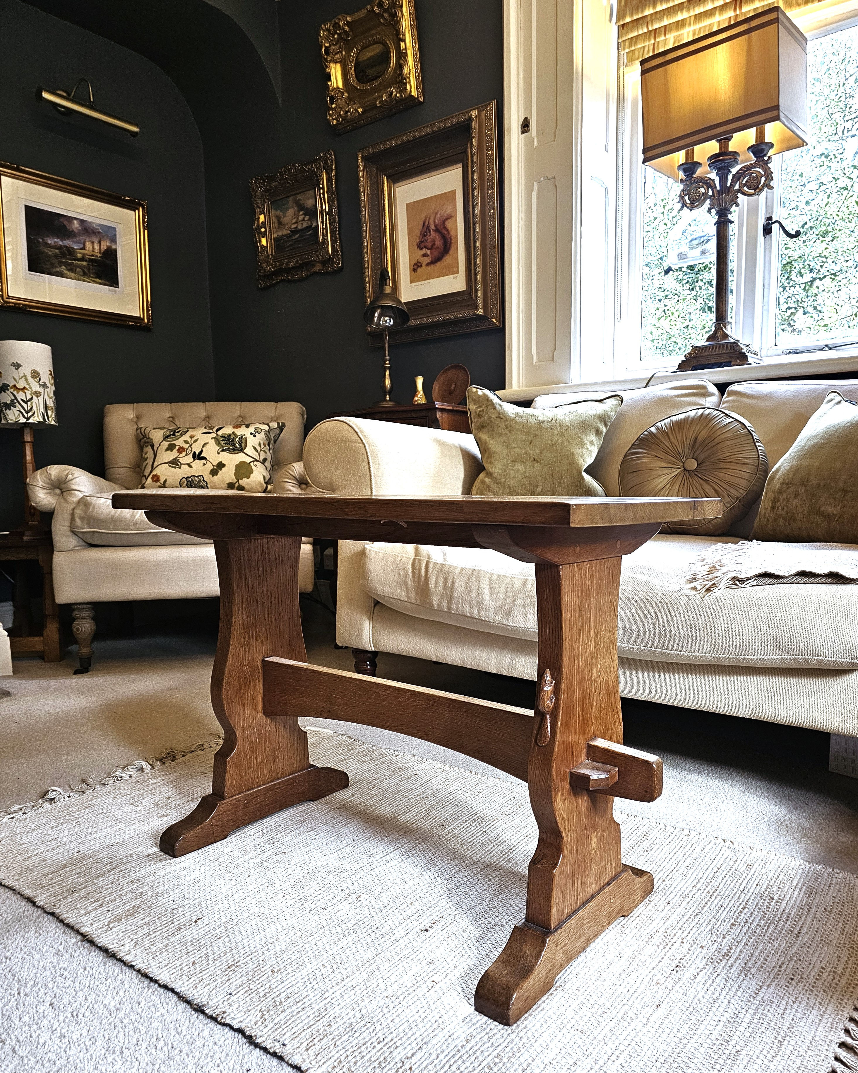 Mouseman Interest. Colin 'Beaverman' Almack Coffee Table. Circa 1960