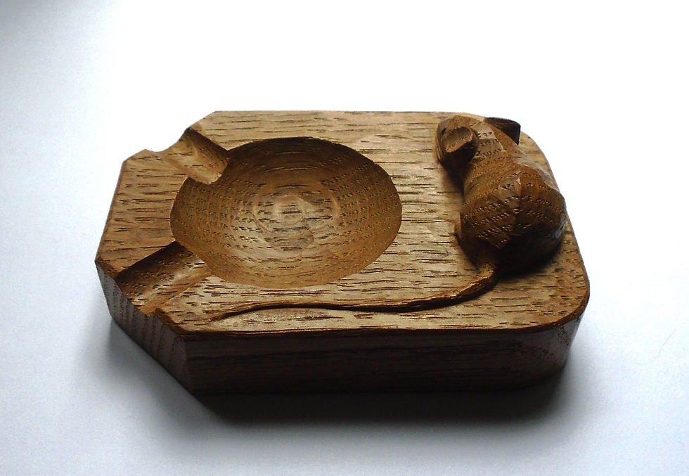 Robert 'Mouseman' Thompson Hand Carved Ashtray