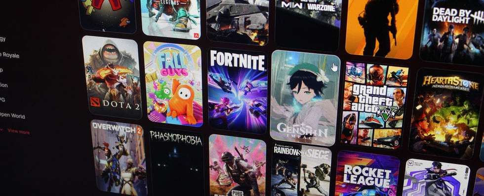 Steam game library PC gaming titles display Gamers Guild Banjara Hills Hyderabad