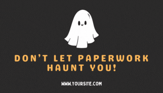 No Tricks, Just Treats - Business Card Tag.gif