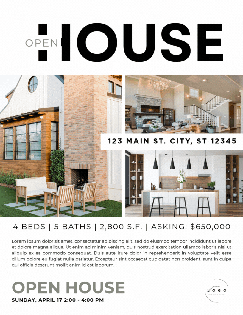 Listing Open House Flyer Templates  RE Social Club.gif