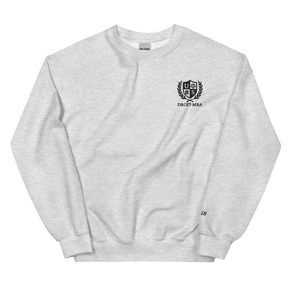 Miniature : Crewneck Droit-MBA brodé noir
