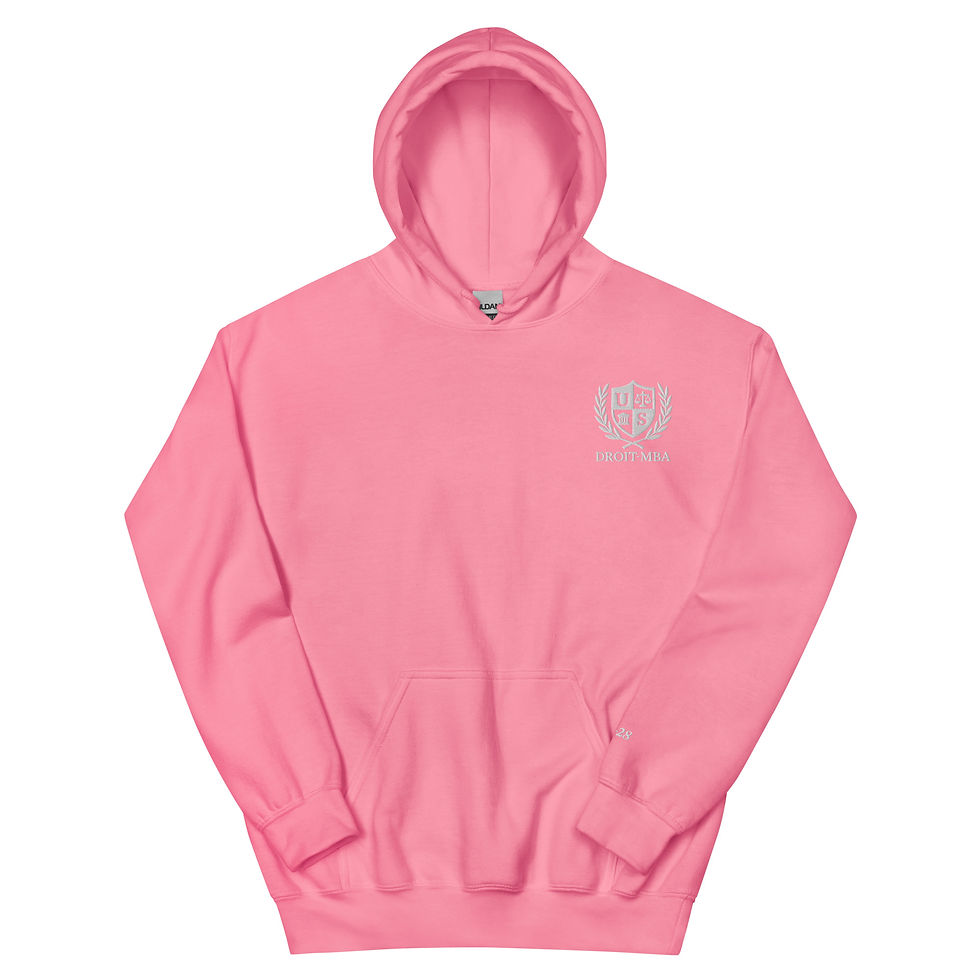 Miniature : Hoodie Droit-MBA 2024-2028 avec logo brodé blanc