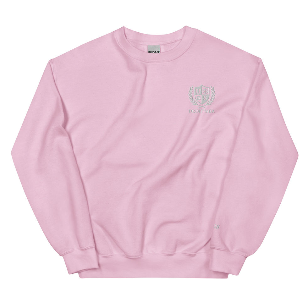 Miniature : Crewneck Droit-MBA brodé blanc