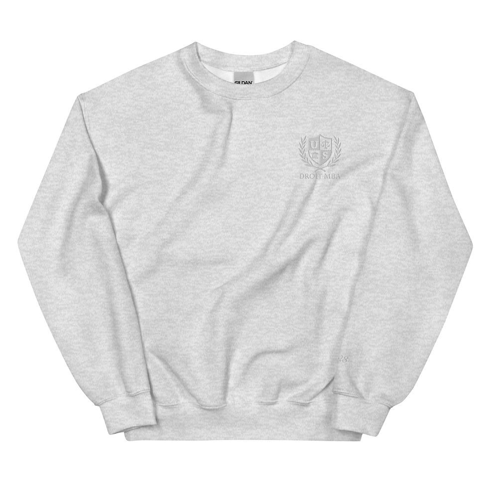 Miniature : Crewneck Droit-MBA brodé blanc