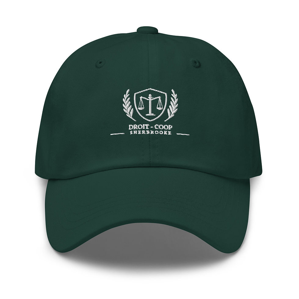 Miniature : Casquette Droit COOP - Brodée blanc