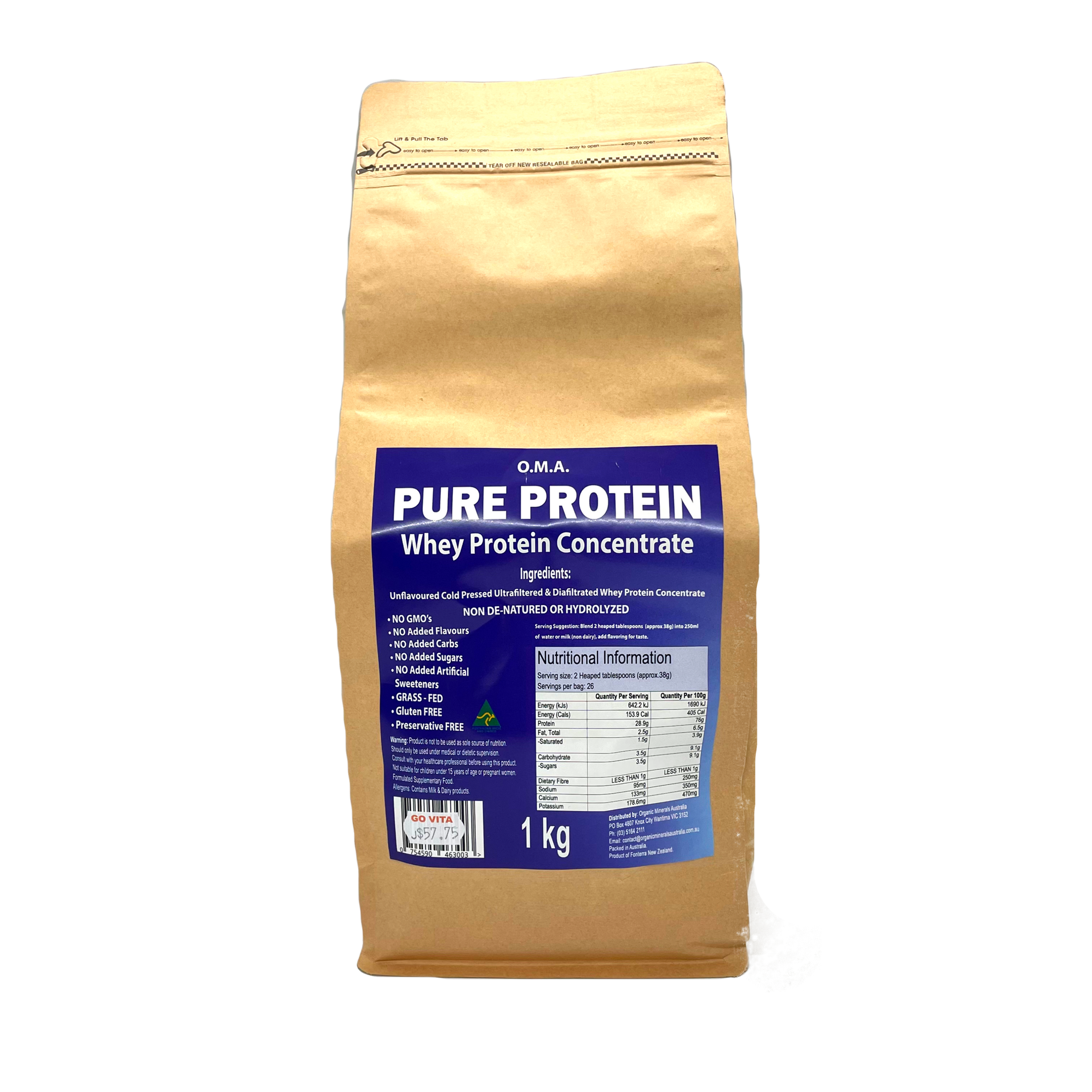 Organic Minerals Australia - Whey Protein Concentrate