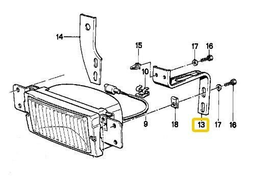 BMW E23 FOG LIGHT BRACKET SET