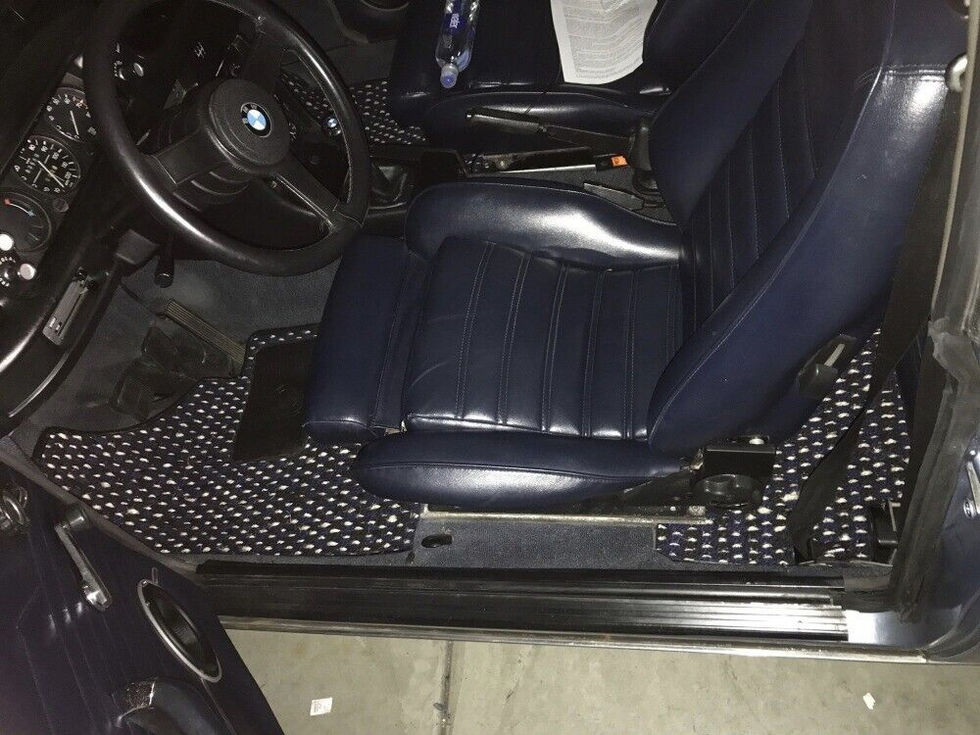 BLUE / BLACK COCO FLOOR MAT SET LHD E6 / E10 ORIGINAL