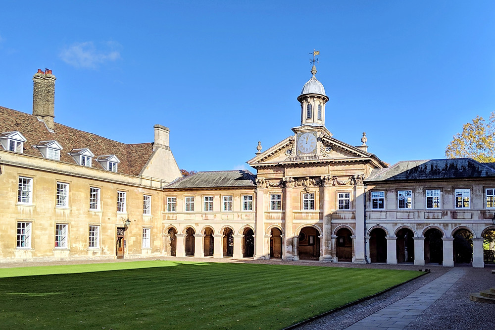 Emmanuel College - its chapel was designed by Sir Christopher Wren in 1677.