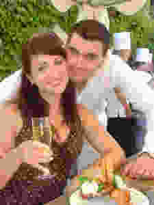 Our engagement party at Auberge de La Vignette Haute, Auribeau-sur-Siagne, 2006