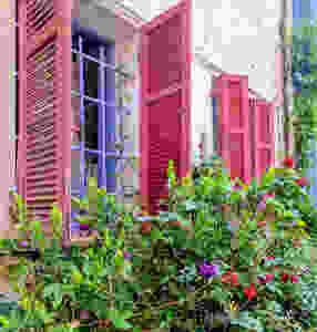 Colorful shutters in Antibes