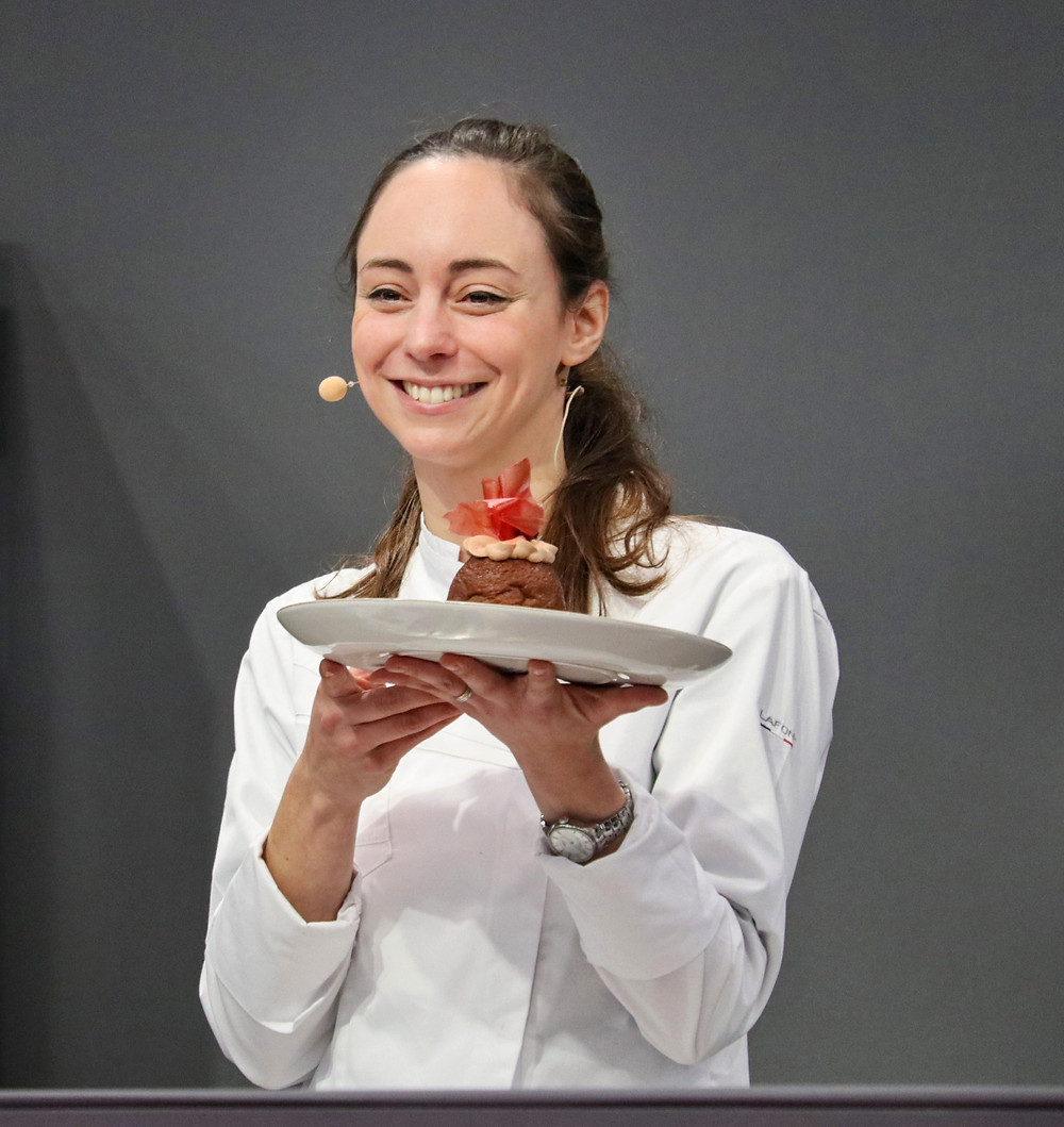 Pastry Chef Nina Métayer at Salon du Chocolat, Paris 2019.