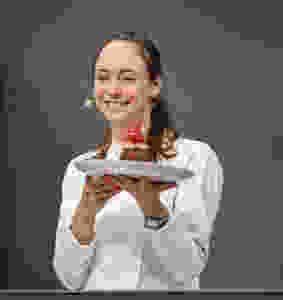 Pastry Chef Nina Métayer at Salon du Chocolat, Paris 2019.