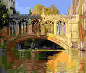 The Bridge of Sighs, a Gothic Revival covered bridge at St John's College, Cambridge