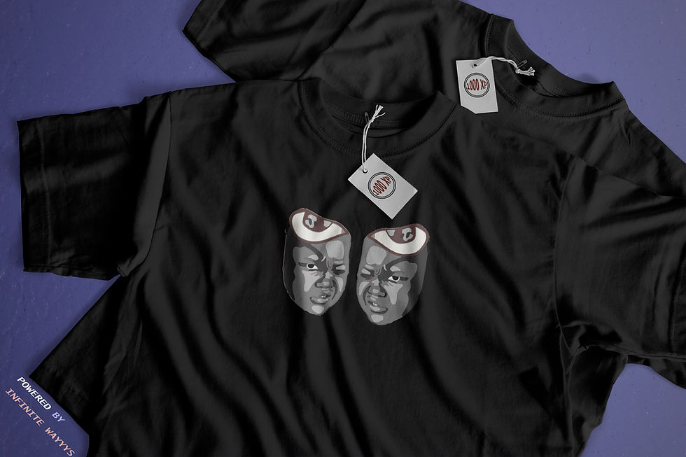 Black t-shirt with baby face print