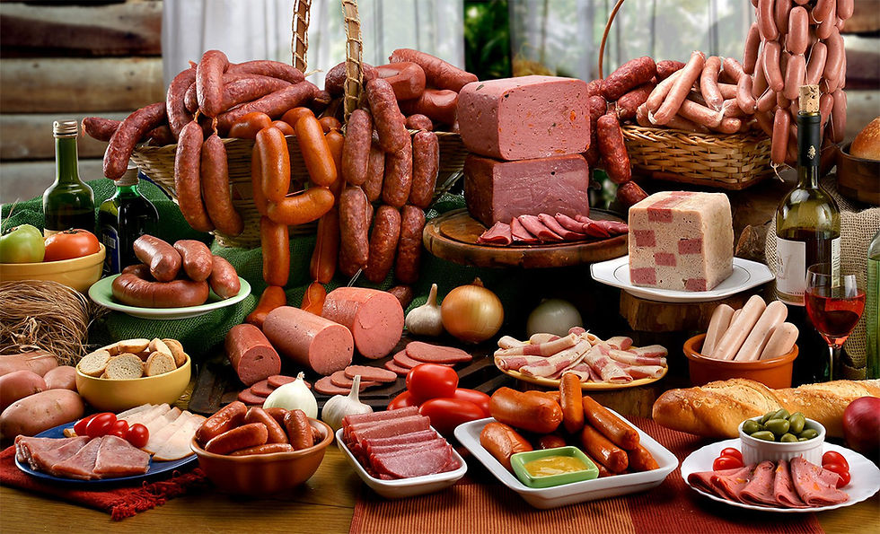 Grande risco à saúde se você comer carnes processadas