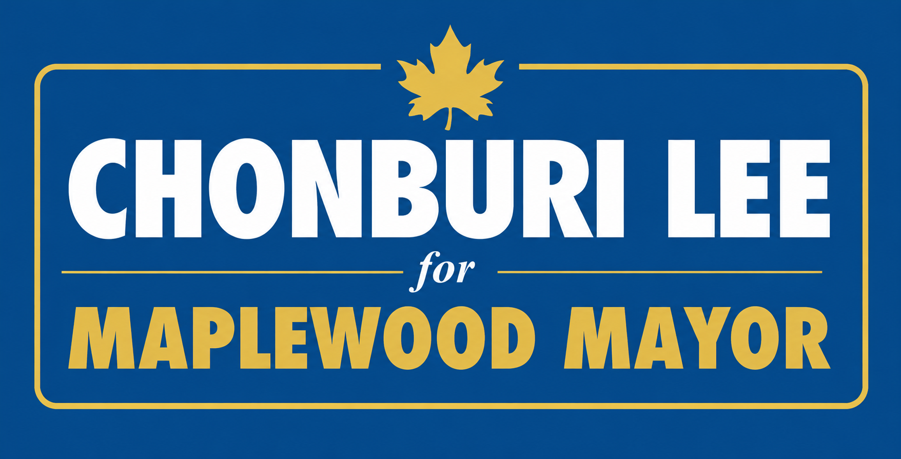 Chonburi Lee for Maplewood Mayor campaign logo