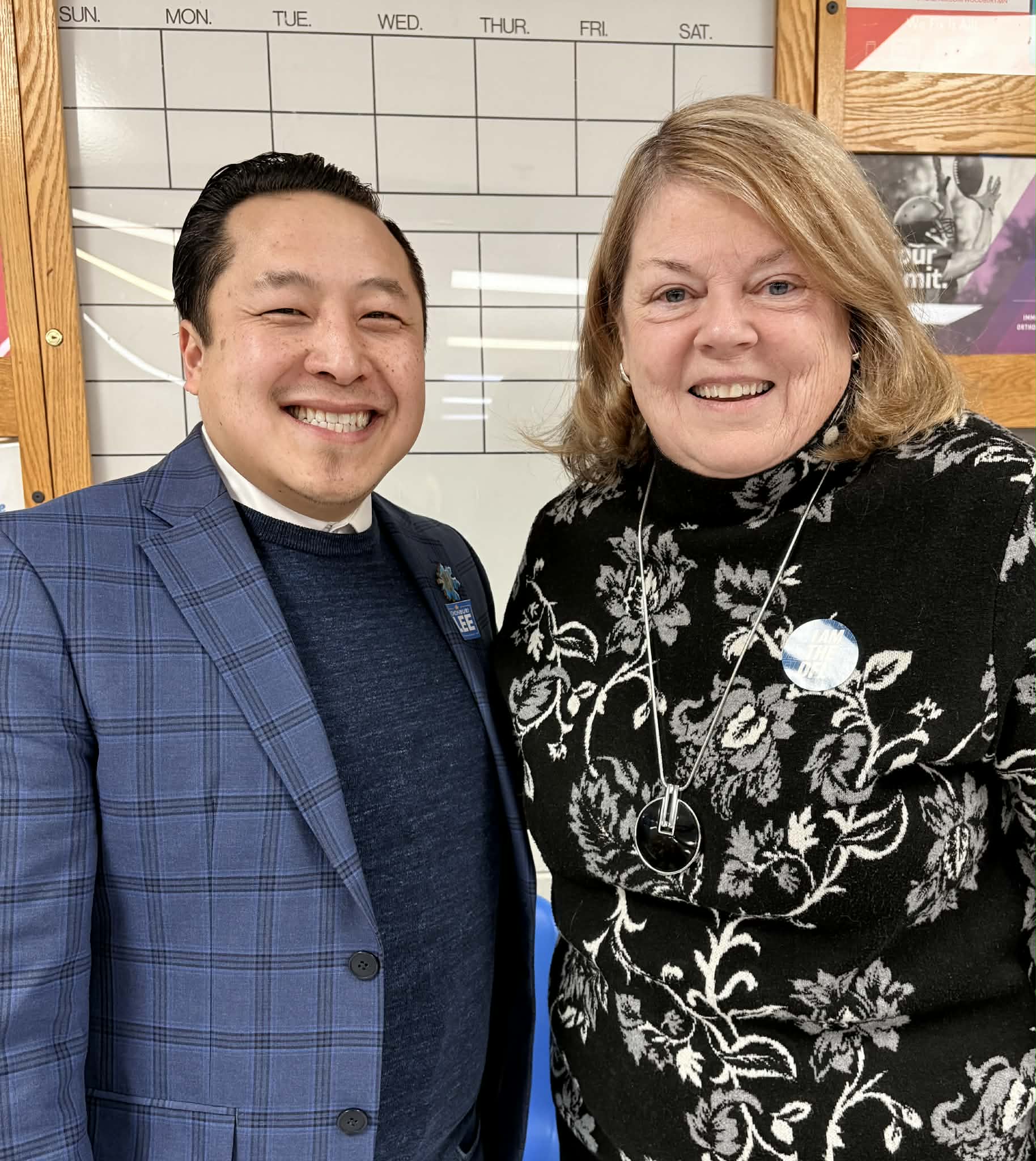Sue Vento pictured with Chonburi Lee