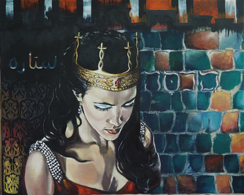 Hadassah / Queen Esther oil painting by MidLifeArtist – Such a Time as This, first in the Lesser-Known Heroes series