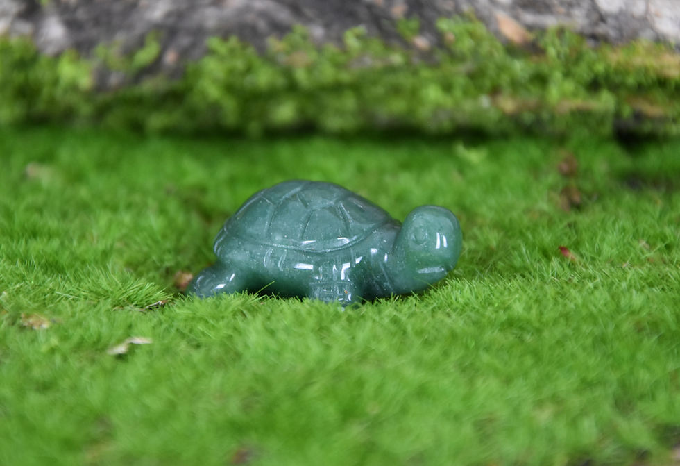 Green Aventurine Hand Carved Tortoise