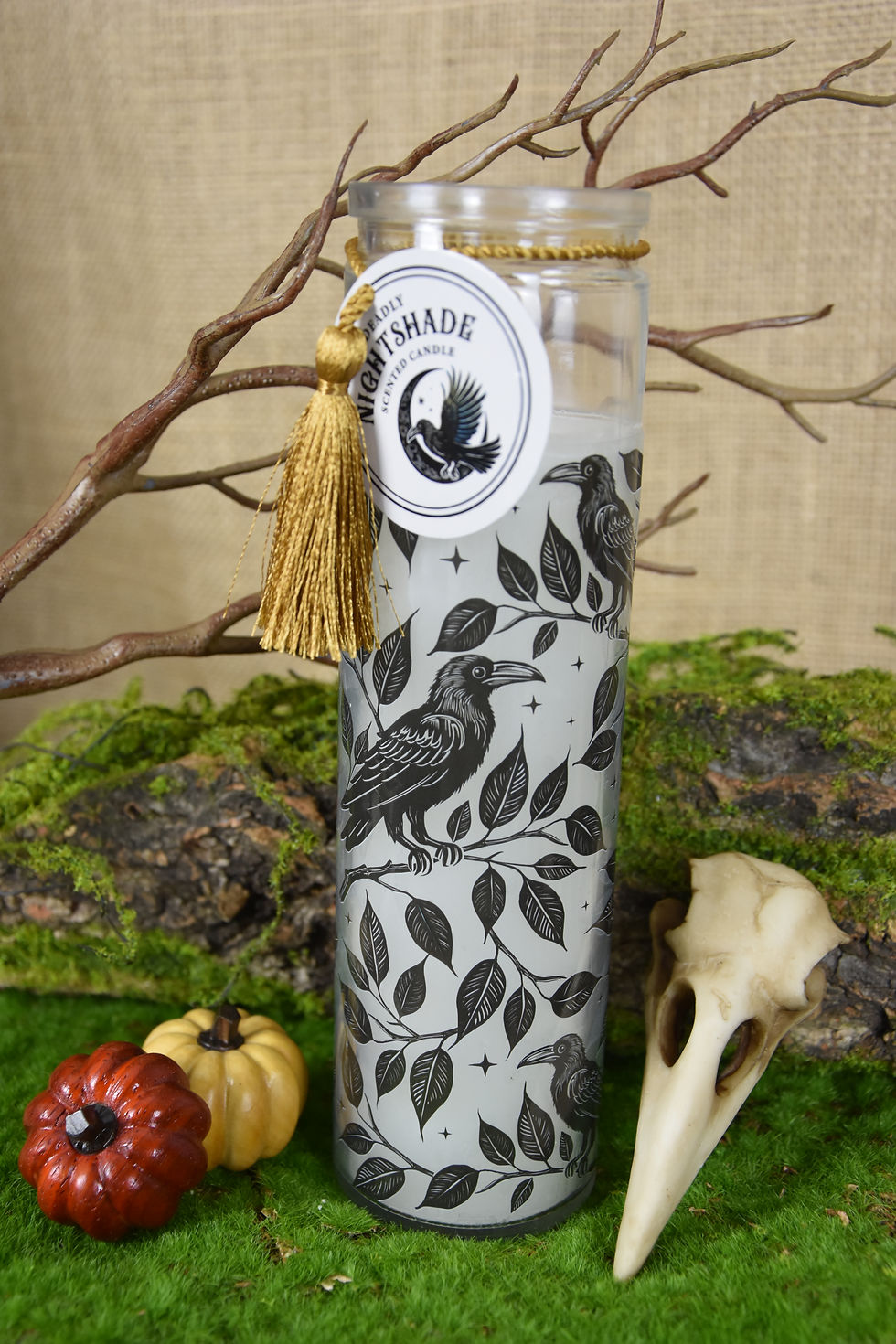 Mystic Raven Deadly Nightshade Tube Candle