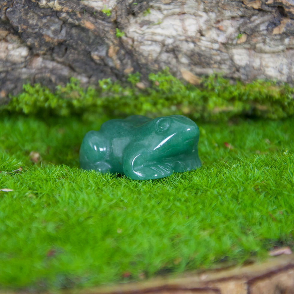 Green Aventurine Hand Carved Frog