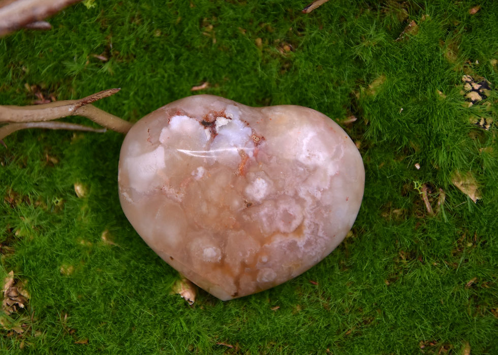 Flower Agate Heart
