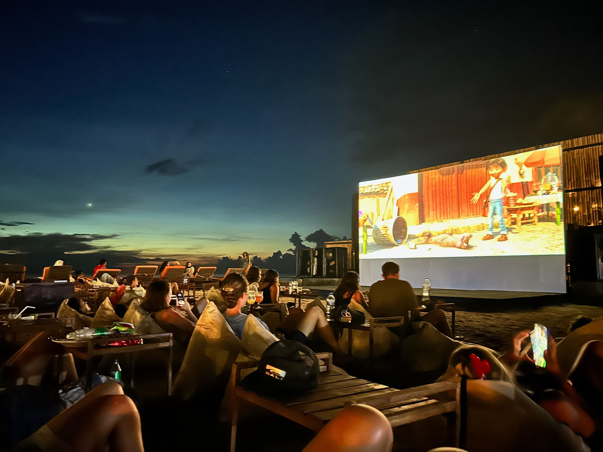 Dinner & a movie on Gili T