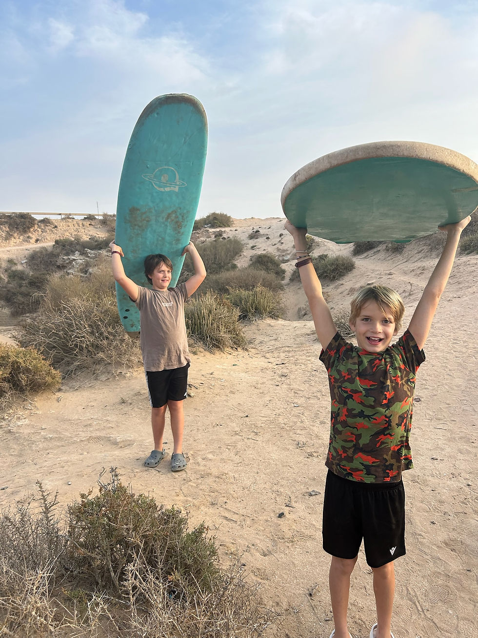 On our way to dune surfing