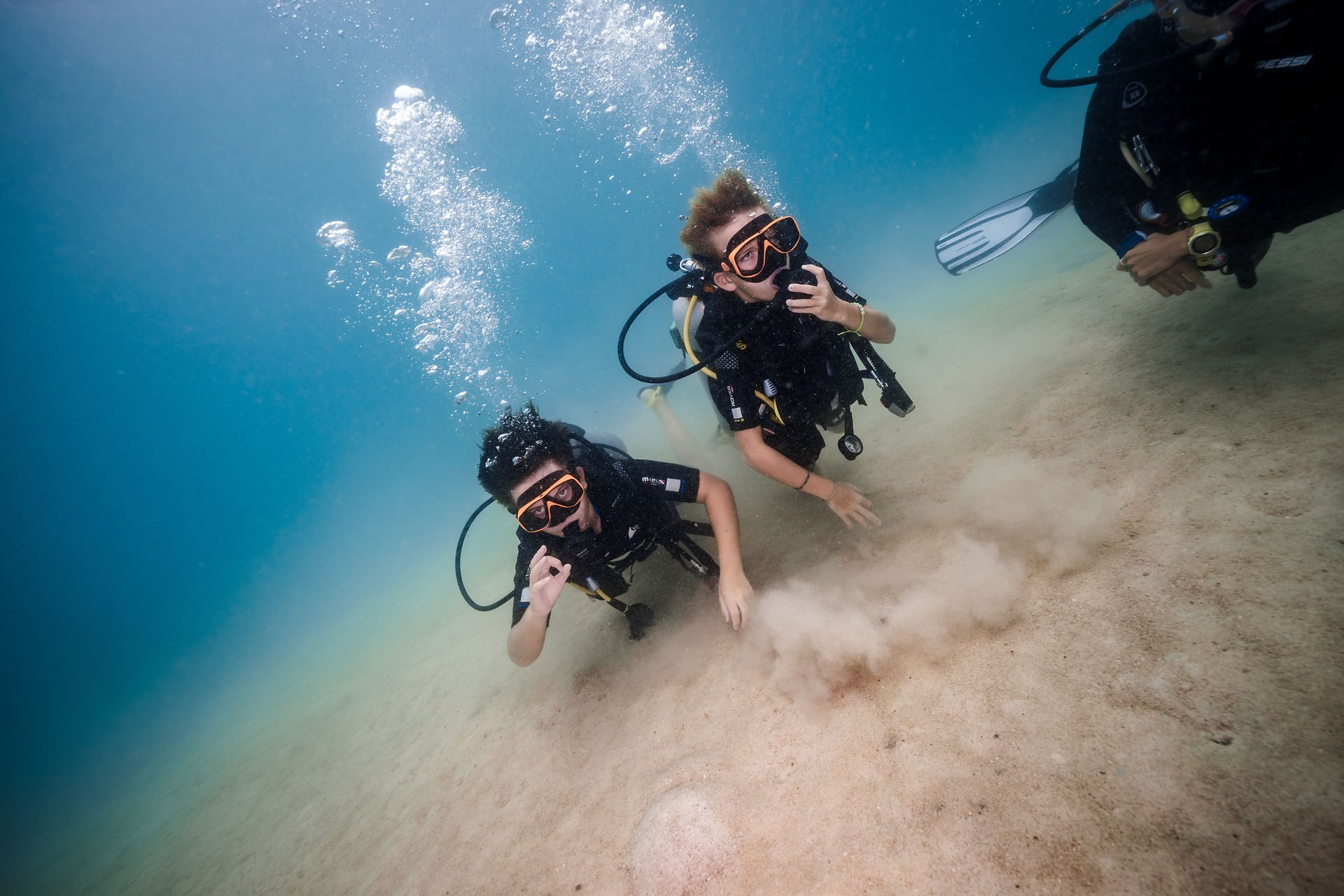 The boys did great! So natural underwater