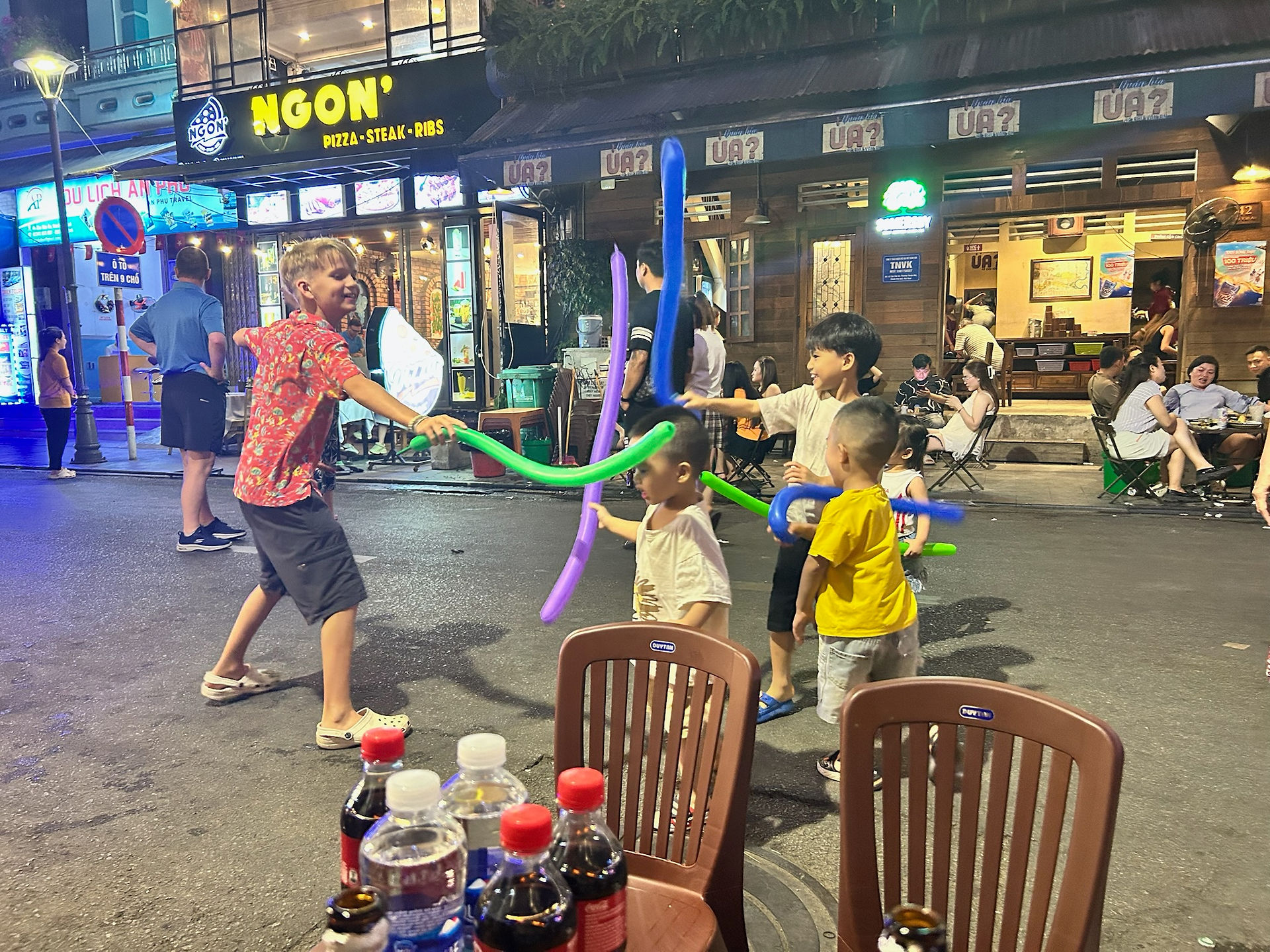 Balloon fights in the streets meeting new friends