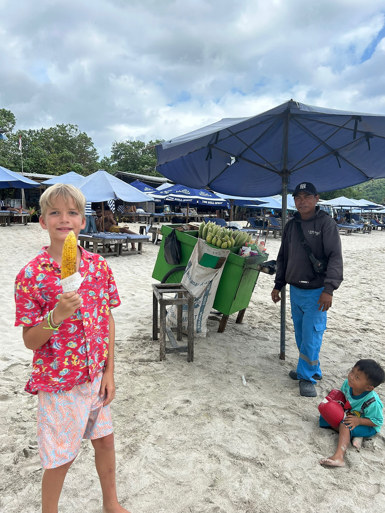 Grilled corn on the beach Lombok