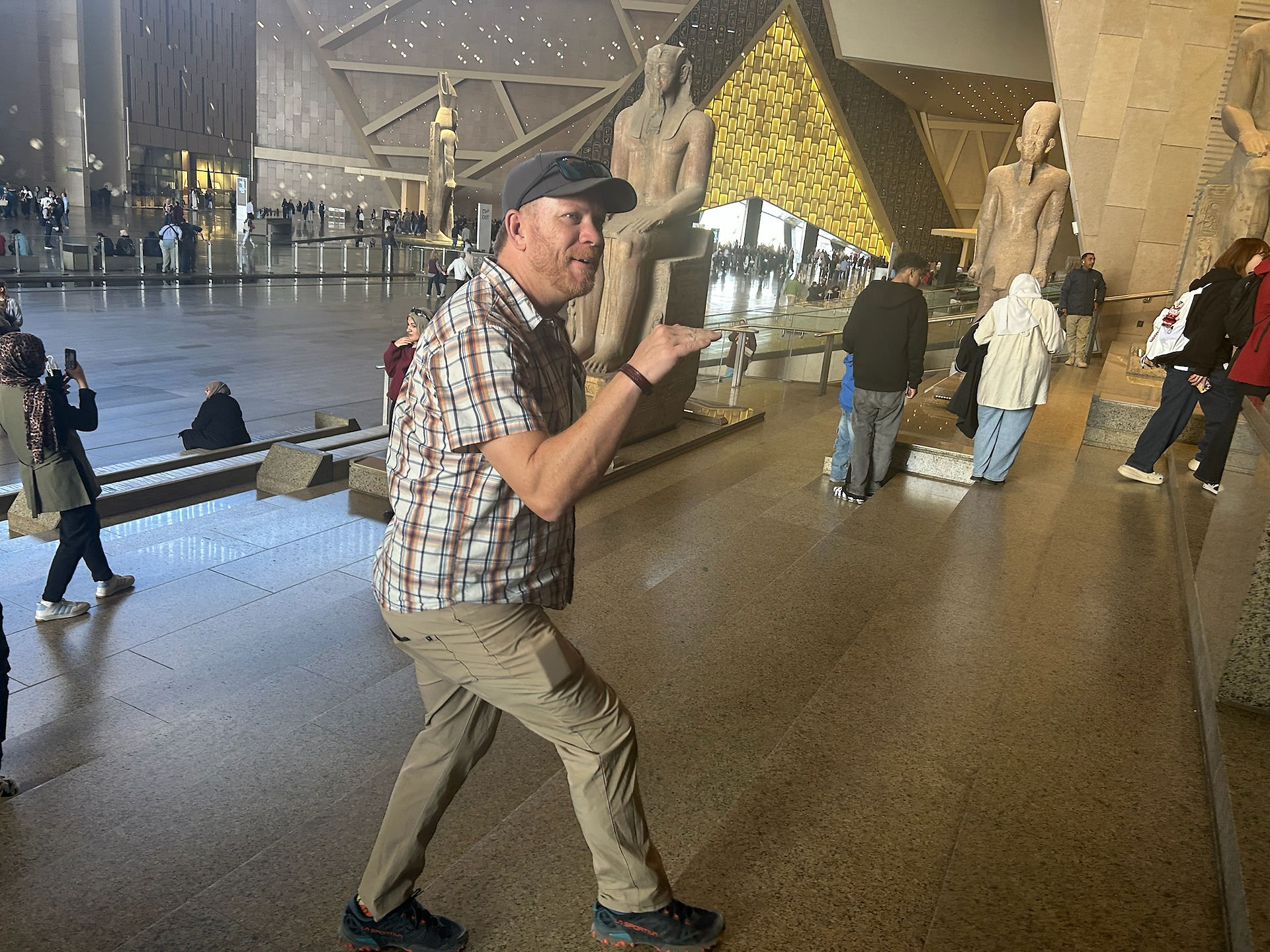 Ian walking like an Egyptian