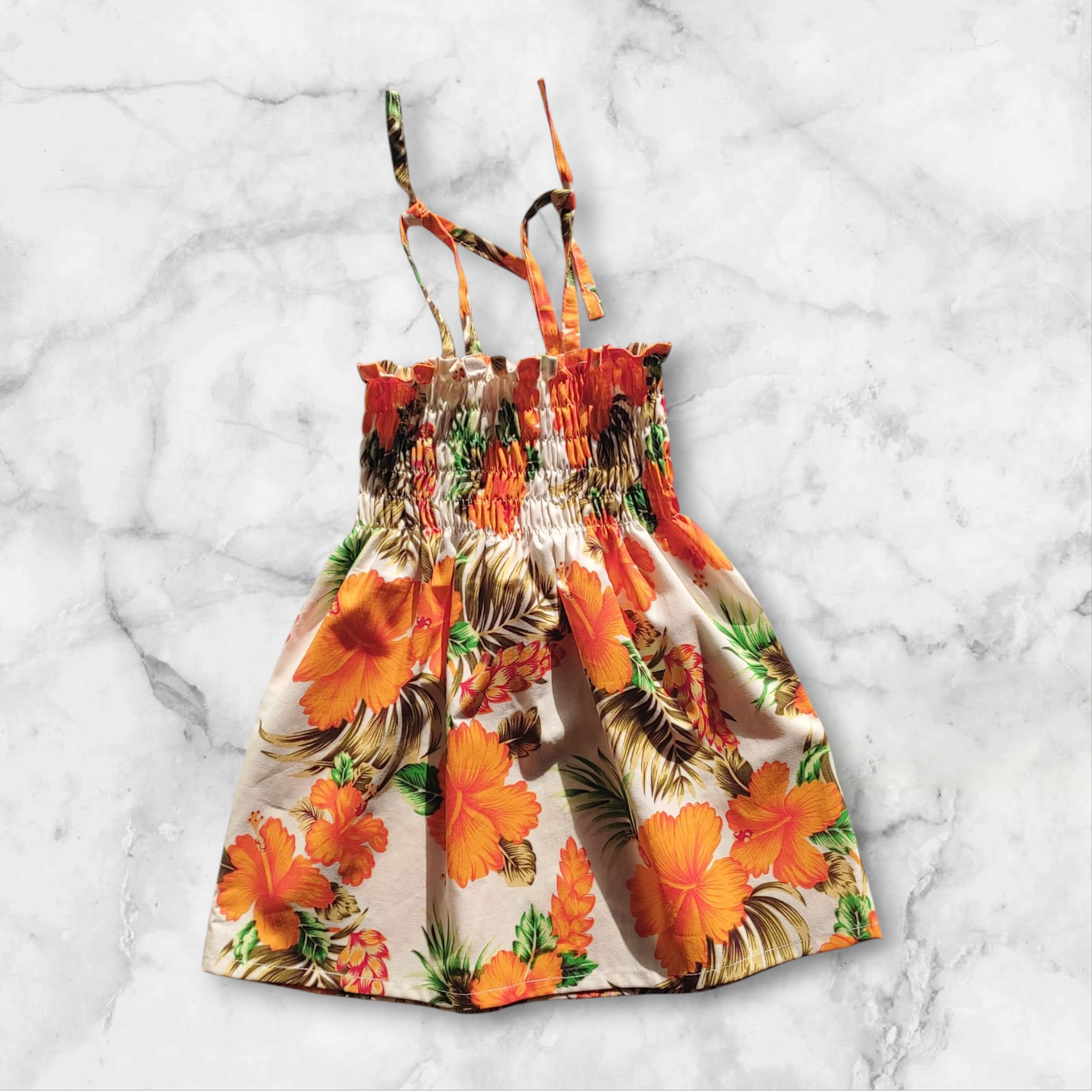 Robe à smocks fille imprimée 18/24 mois 