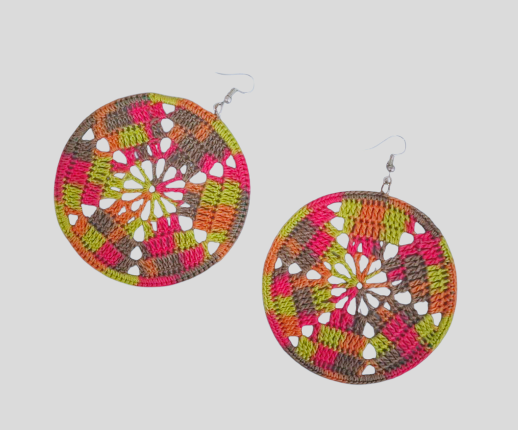 Boucles d'oreilles multicolores