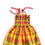 Miniature : Robe fille smockée madras du 3/6 mois au 6/8 ans (Bretelles ajustables rouges).
