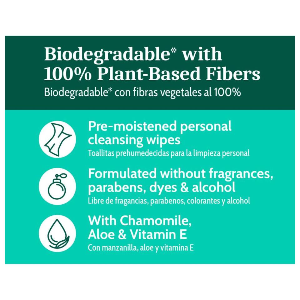 Miniatura: Pañitos Humedos Compostables 100% Fibras vegetales x 60 unidades