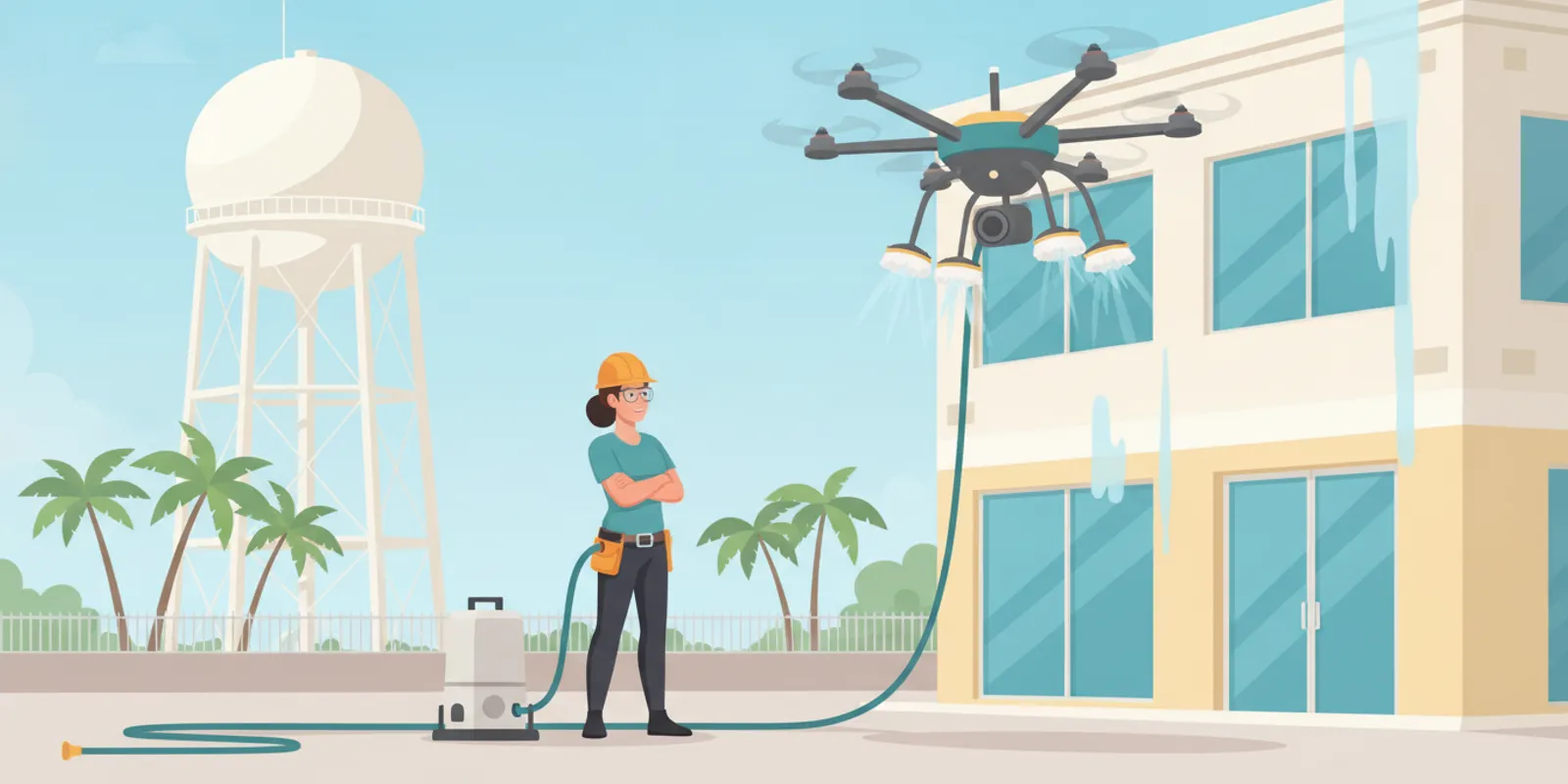 What Should Property Teams Know Before Scheduling a Water Tower Inspection? Window Cleaning Drones and Scope