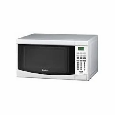 Horno Microondas Oster 0.7 Pies Cubicos / 20 Litros Mecanico Perilla Frente  Negro Cuerpo Blanco
