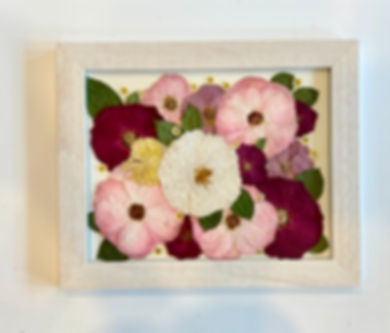 Custom Pressed Floral Distressed
