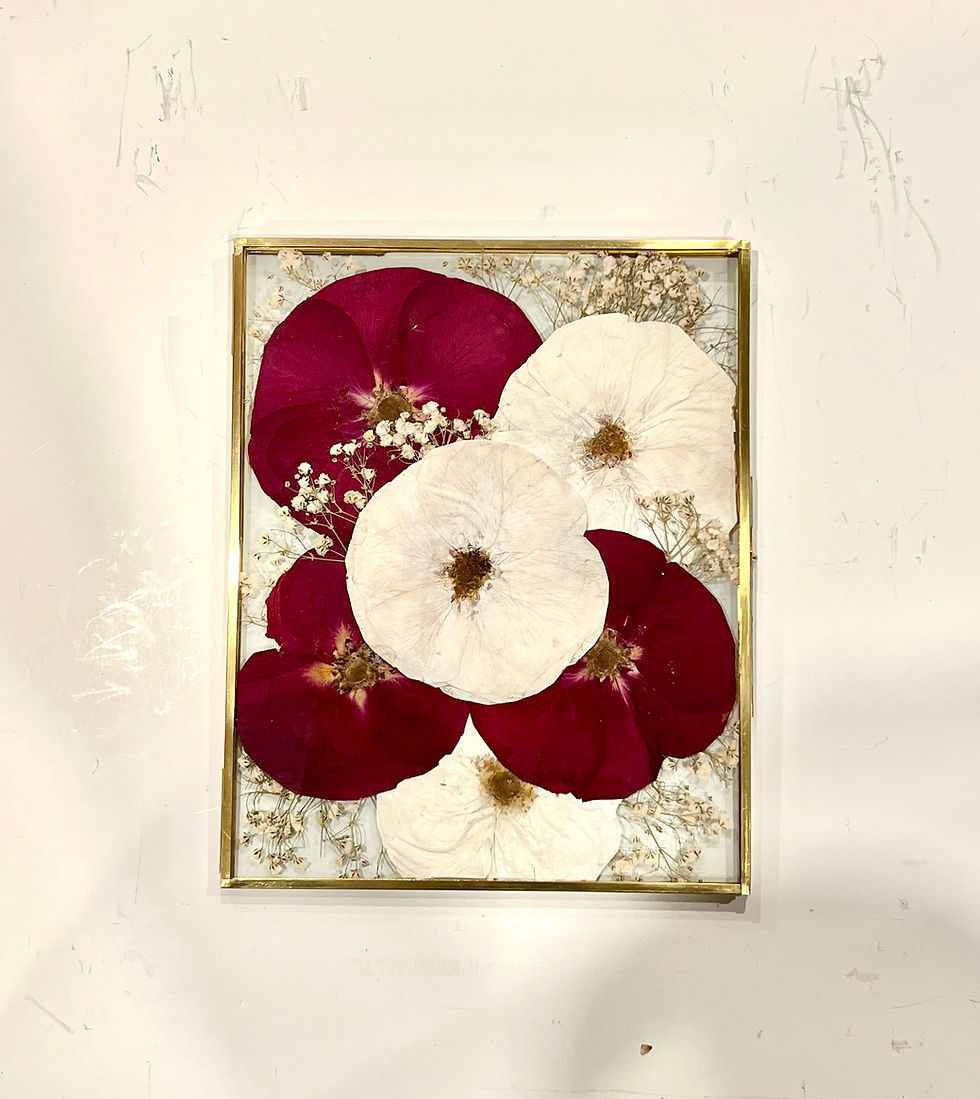 Thumbnail: Wedding Flower Preservation In Brass Frame