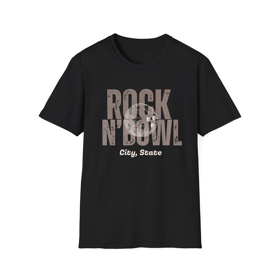 Thumbnail: PERSONALIZED Rock N Bowl Vintage T-Shirt