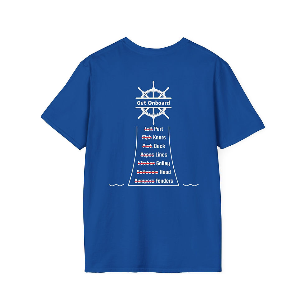 Thumbnail: PERSONALIZED Get Onboard with Boat Terms T-shirt