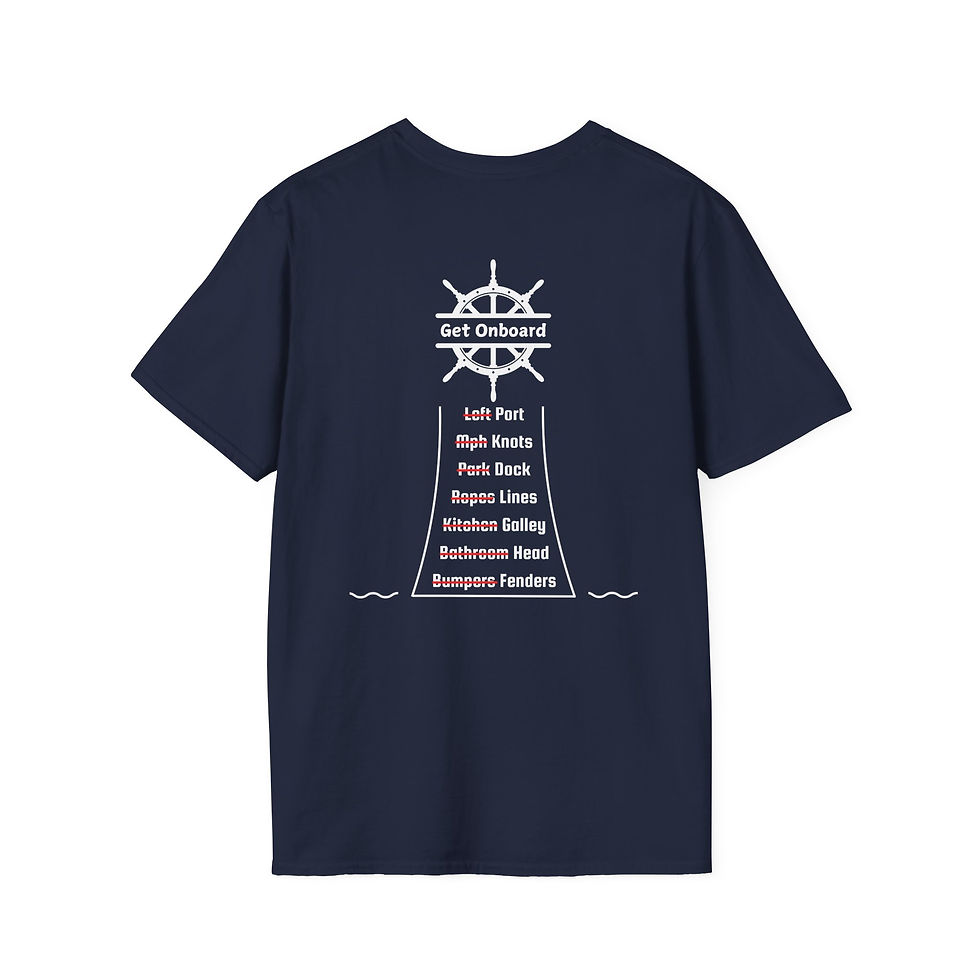 Thumbnail: PERSONALIZED Get Onboard with Boat Terms T-shirt