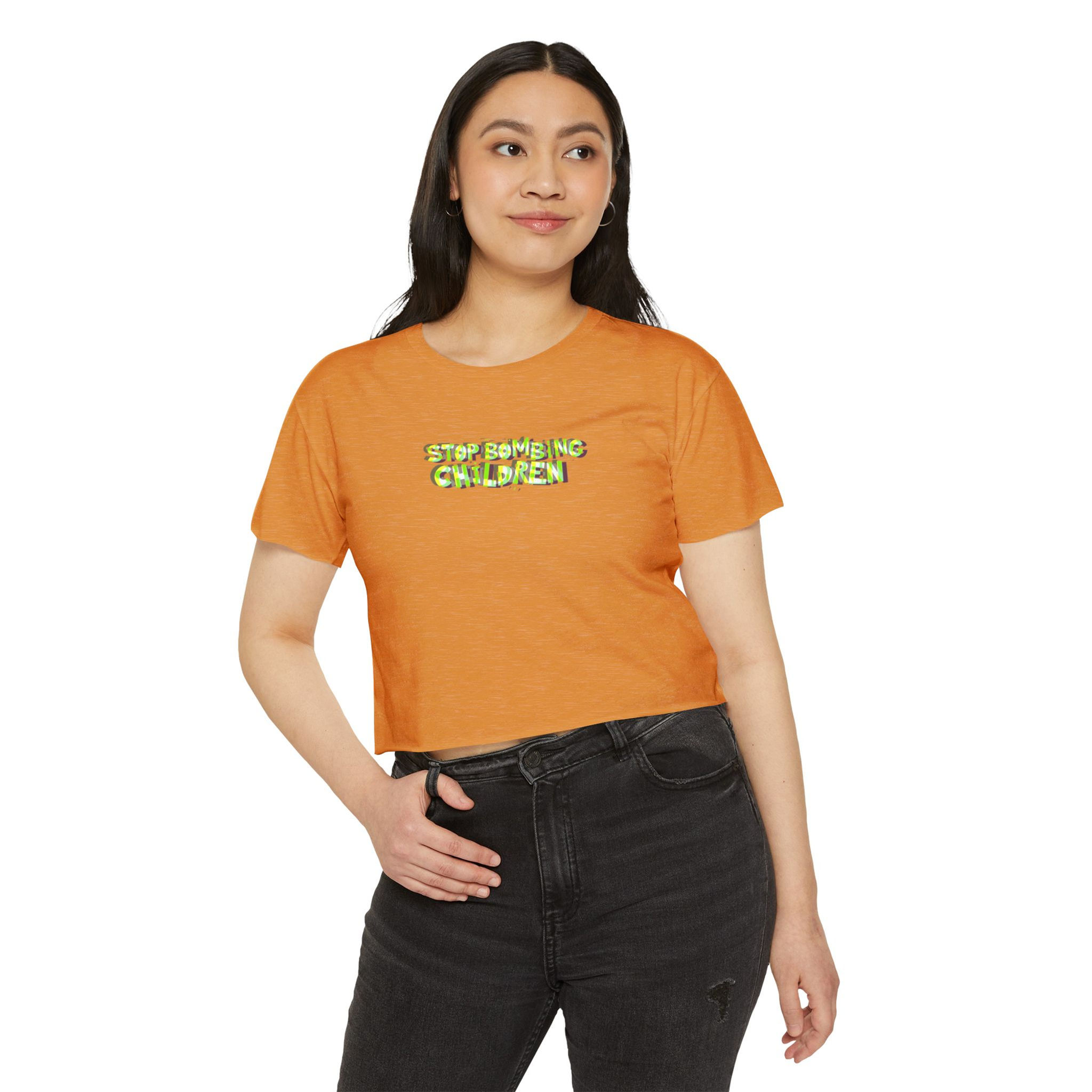 Stop Bombing Children Crop Top